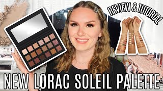 NEW LORAC PRO PALETTE SOLEIL REVIEW TUTORIAL AND SWATCHES  new lorac cosmetics eyeshadow palette [upl. by Maegan]