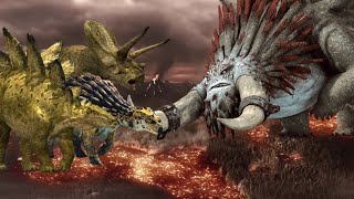 Stegosaurus Torosaurus And Ankylosaurus Vs Bewilderbeast [upl. by Pritchett267]