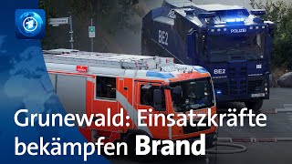 Brand im Grunewald Feuerwehr nähert sich dem Sprengplatz [upl. by Oruhtra]