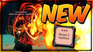 NEW FLAME WEAPON Rosens Hellfire FULL SHOWCASE 2 CRITS  Deepwoken [upl. by Ynnaej]