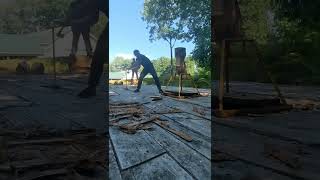 Standing Block Practice  lumberjack chopping [upl. by Ttenna]