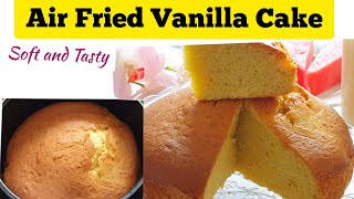 SIMPLE AIR FRYER VANILLA CAKE RECIPES FROM SCRATCHHow To Bake Cake in Air fryer Oven AIR FRIED CAKE [upl. by Dix87]