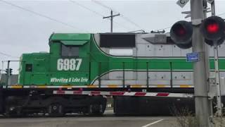 Wheeling amp Lake Erie 6987 3067 train chase part 1 ACampY Junction [upl. by Ellek504]