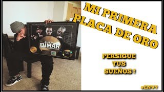 MI PRIMERA PLACA DE ORO RIAA COMO PRODUCER SIGUE TUS SUEÑOS ENVYMUZIK 2019 [upl. by Asserac]