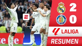 REAL MADRID GANÓ 20 a GETAFE GOLES de MBAPPÉ Y BELLINGHAM Están a 1 punto del BARCELONA  La Liga [upl. by Jarib]