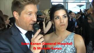 Daytime Emmys 2013 Sean Kanan General Hospital amp Michele Kanan [upl. by Devan725]