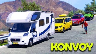 Karavan Arabalar ile Konvoy Yapıp Tatile Gidiyoruz  GTA 5 [upl. by Nutter125]