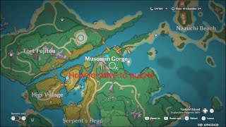 How to unlock Musoujin Gorge puzzle genshinimpact genshinimpactfirstanniversary [upl. by Keldon]