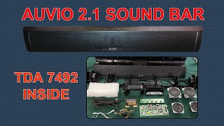 21 sound bar using tda7492  What is inside the AUVIO sound bar  AUVIO SBT32210 21 sound bar [upl. by Hanikehs]