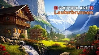 Lauterbrunnen Switzerland  A Swiss Village Tour  Most Beautiful Villages in Switzerland 4k video [upl. by Schreibe]