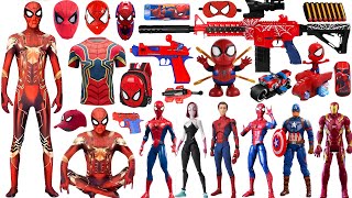 Marvel SpiderMan series unbox popular SpiderMan action dolls Marvel popular electric toy guns [upl. by Dyanne801]