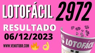 🍀 Resultado Lotofácil 2972 [upl. by Wera]