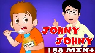 Johny Johny Yes Papa and Many More  Top 100 Popular Nursery Rhyme Collection [upl. by Krystal892]