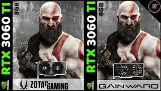 Zotac RTX 3060 Ti vs Gainward RTX 3060 Ti  A Benchmark and test on 7 games [upl. by Ecnerewal567]