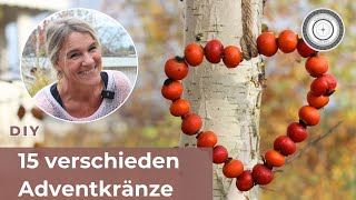 DIY  15 ADVENTKRÄNZE schlicht natürlich und EASY zum NACHMACHEN [upl. by Seligmann]