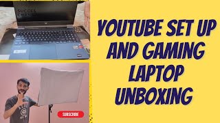 youtube setup and gaming laptop unboxing 👀 youtube setup or laptop ki unboxing 🎮 [upl. by Gerrald27]