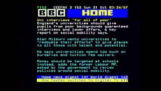 Pages From Ceefax featuring Bart 211012 BBC Two [upl. by Von575]