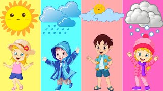 Hows The Weather  Nursery Rhymes weathersong Kids Songs ASfunlearn [upl. by Gadmann757]