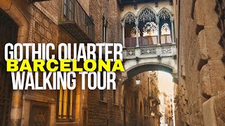 Barcelona Gothic Quarter Walking Tour  Barcelona Walking Tour [upl. by Eiclehc]