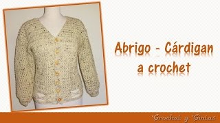 Abrigo – Chaleco en punto cruzado para mujer tejido a con gancho crochet  Parte 2 [upl. by Esele]