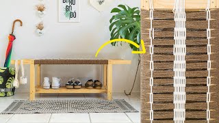 DIY  BANCO SAPATEIRA com SISAL [upl. by Ellie]