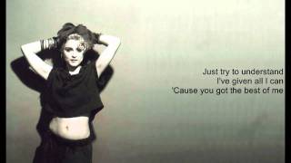 Madonna  Borderline Lyrics On Screen [upl. by Perron]