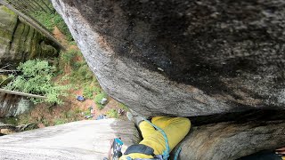 Ledová spára VIIa Adršpach  Czech Crack Climbing [upl. by Berkie]