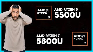 AMD Ryzen 5 5500U vs AMD Ryzen 7 5800U Comparison [upl. by Elleinad]