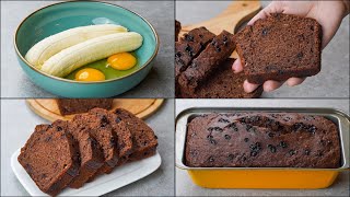 Chocolate Banana Teatime Cake  Soft Moist Banana Cake Recipe  Without Oven  Banana Bread Recipe [upl. by Elke]