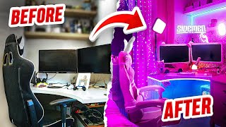 PINK GAMING SETUP TRANSFORMATION [upl. by Lexi]