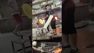 Make a lampshade  Liulige glass blowing liuli fused Crafts [upl. by Akinorev]