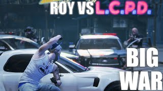 BIG WAR  ROY VS POLICE LCPD  GTA V ROLEPLAY [upl. by Ronel]