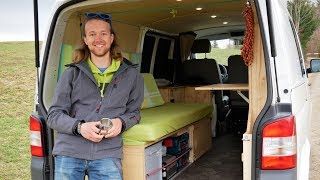 Roomtour VW T5  Camper Bus  self conversion [upl. by Adimra]