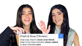 Charli amp Dixie DAmelio Answer the Webs Most Searched Questions  WIRED [upl. by Heda]