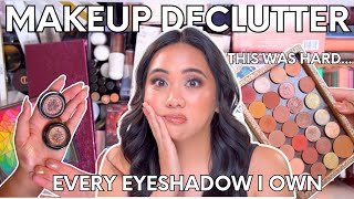 MAKEUP DECLUTTER All of my EYESHADOWS [upl. by Geraldine]