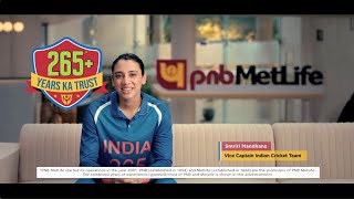 265 Years ka Trust with Smriti Mandhana  PNB MetLife  20Sec [upl. by Airalednac]