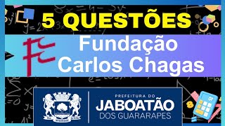 FCCCINCO QUESTÕES PREFEITURA JABOATÃO DOS GUARARAPES PE raciociniologico fcc raciocíniológico [upl. by Marius]