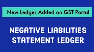 Negative Liabilities Statement Ledger l by Suman education hub english [upl. by Bergquist]