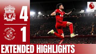 Super Van Dijk Gakpo Diaz amp Elliott Goals Liverpool 41 Luton Town  Extended Highlights [upl. by Asil]