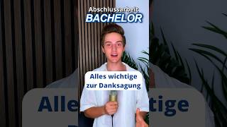 Die Danksagung in der Abschlussarbeit student studium wissen [upl. by Kipton]