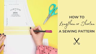 How to Lengthen or Shorten a Sewing Pattern [upl. by Chema860]