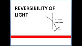 Reversibility of light  Class 10 [upl. by Rinum358]