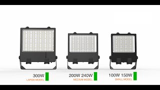 NEW LED Flood Light NEMO Series Outdoor StadiumSports Area Lighting Fixtures 100W300W [upl. by Akilaz]