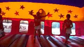 Leigh Centurions Cheerleaders Messing About On The Bouncy Castle [upl. by Maurizia]