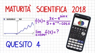 MATURITÀ SCIENTIFICA 2018  QUESITO 4 Con Calc Grafica CASIO FXCG50  MU45  CG520 [upl. by Eyr]