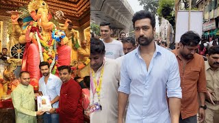 Vicky Kaushal Visits Lalbaugcha Raja  Ganesh Chaturthi 2024 [upl. by Enyrb]