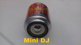 How to make a mini speaker at home by using red bull can [upl. by Allianora]