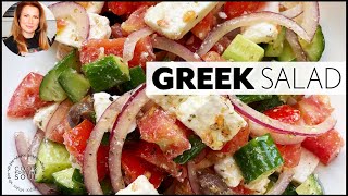 MY FAVORITE GREEK SALAD RECIPE  Quick And Delicious [upl. by Berlin932]