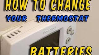 how to change batteries in a thermostat [upl. by Yedoc]