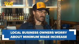 Local business owners worry about state minimum wage increase [upl. by Shaylynn263]